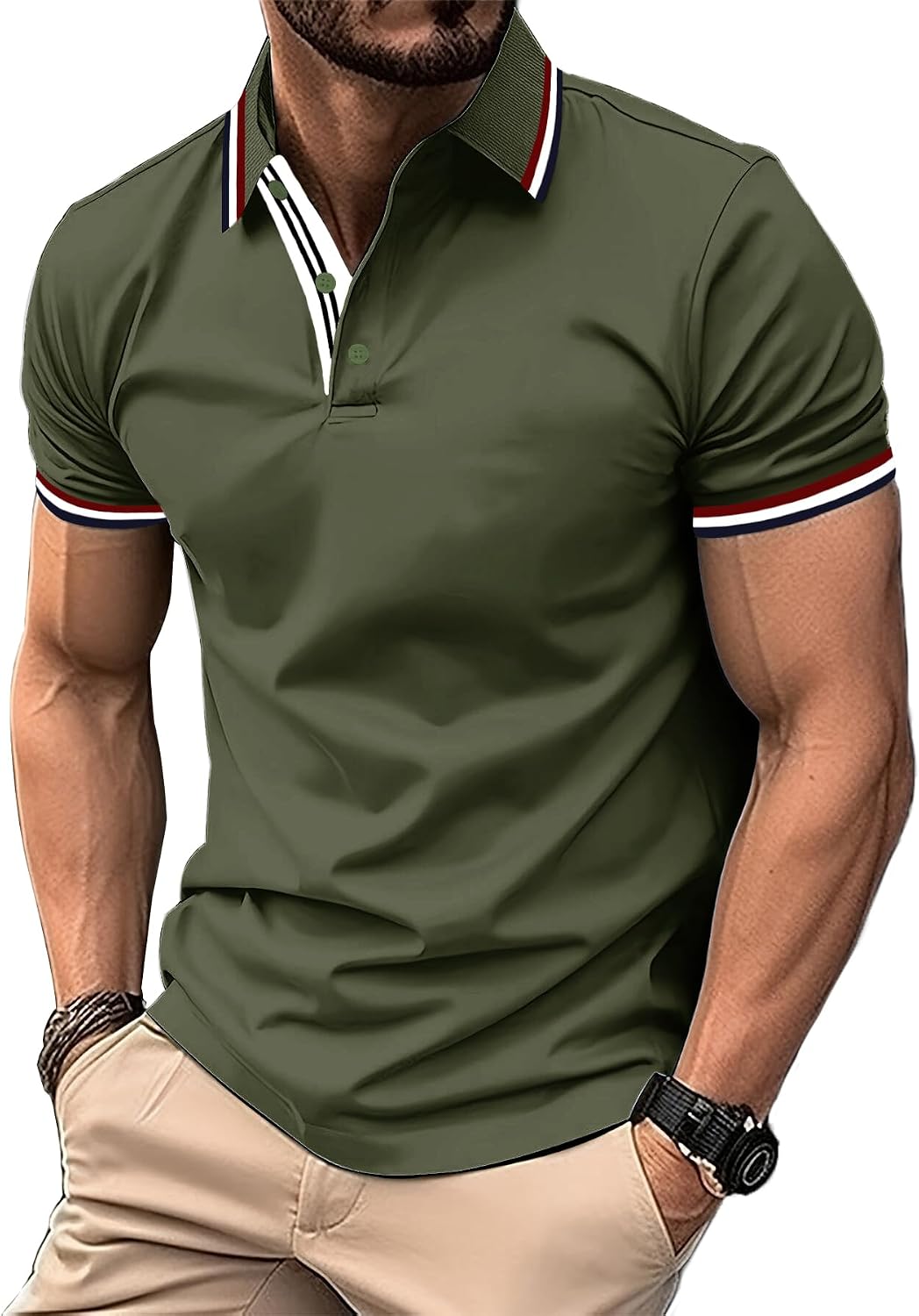 SwissWell Polo Manga Corta para Hombre Polo Shirt de Secado Rápido Polo de Golf Verano Outdoor Transpirable Camisetas