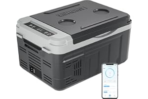 EUHOMY 10L Kompressor Kühlbox (-20℃~20℃) 12/24V DC & 230V AC Tragbarer Kompressor-Kühler mit Bluetooth APP Steuerung, 15-Min Schnellkühlung, ECO/MAX Modi, Leise <45dB, für Camping, Wohnmobil & Reisen