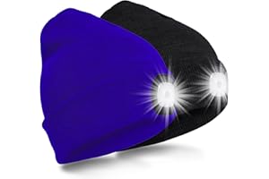 SPGOOD Berretto illuminato a LED, con cappello da corsa, da uomo, da donna, con USB, ricaricabile, calda, con luce a LED, per jogging, campeggio, corsa