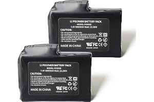 MXJFYY 2 st 7,4 V 3 000 mAh 22,2 Wh uppladdningsbart litiumpolymerbatteri för uppvärmda r handskar, uppvärmda strumpor, uppvärmda re hattar, uppvärmda balaclavor, uppvärmda innersulor