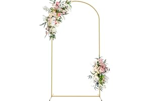 Wokceer 2.2 m Hochzeitsbogen-Hintergrundständer, quadratisch, goldfarben, Metallbogen, Hintergrund für Hochzeitszeremonie, Fotoautomaten, Geburtstag, Party Dekoration