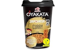 AJINOMOTO OYAKATA Instant-Nudelbecher Curry 90 g I Würzige japanische Curry-Soße mit Chili I Fertigmahlzeit in 3 Minuten I Ideal für unterwegs & Zuhause I Authentische japanische Ramen-Nudeln