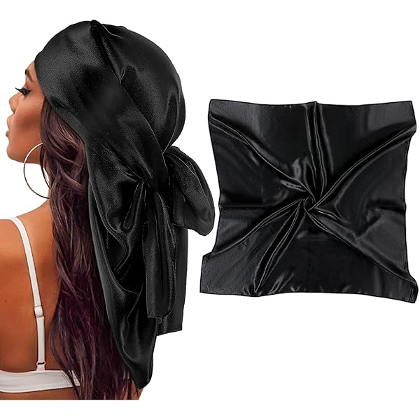 Sciarpa Di Seta Monocolore 90x90cm - Foulard Grande Per Capelli, Sonno O Moda, Disponibile In Nero E Borgogna - Foto 4