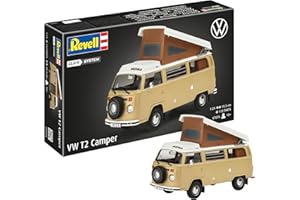 Revell 07676 Volkswagen T2 Camper (easy-click) Model Kit 1:24 Scale 07676-Kit modello, scala