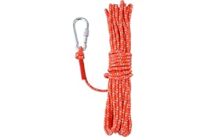 LZ.MZXU Corde de bateau multifonctionnelle de 6 mm et 10 m - Pour camping, tente, natation, bateau, randonnée - Orange