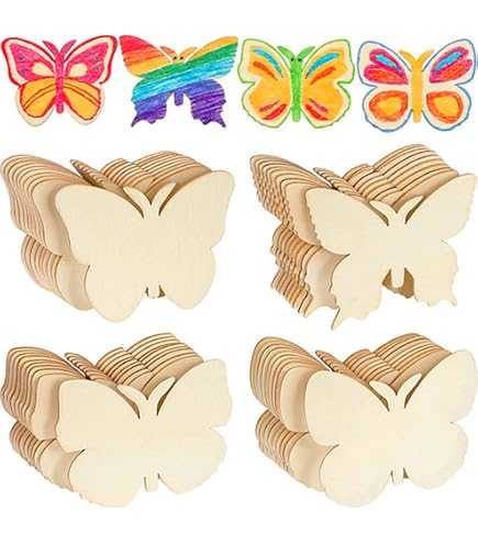 Set Fai Da Te Fiori In Legno Per Bambini – 18 Pezzi Con Pennarelli, Strass E Pennello – Compleanno E Lavoretti - 2