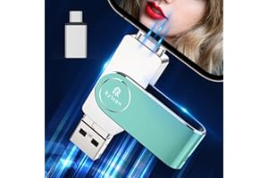 Ryican Chiavetta USB per Phone,512GB USB 3.0 Pendrive Trasferimento Veloce,4 in1 Photostick Chiavetta USB C per iOS,Flash Drive Memoria Phone con Android/Laptop/PC/Mac/Pad,Backup con solo clic(512GB)