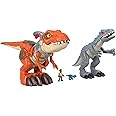 Jurassic World Fisher-Price Imaginext Camp Cretaceous Indominus Rex and T. Rex, Dinosaur Toy Set for Preschool Kids Ages 3-8 Years