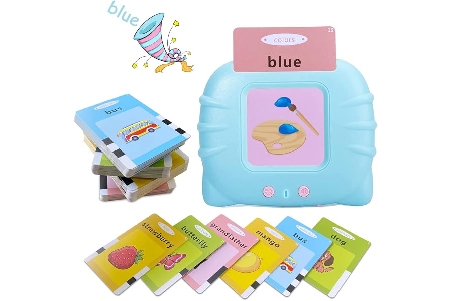 Talking Flash Cards Educational Toys - Talking Flashcards Learning Toys for Toddlers - Montessori Toys Flash Cards for Age 2