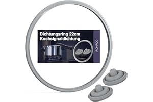 AOHIAOO Guarnizione di Ricambio Pentola a pressione Ø22cm per Silit e WMF, Guarnizione Coperchio Pentola a Pressione in Silicone (2,5l-8,5l, Ø3cm in),