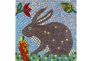 ALEA MOSAIC Libérez Votre Créativité, kit diy d'Art en Carreaux de Mosaïque, 20x 20cm Lapin avec carotte