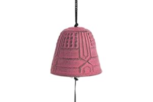 Iwachu Campana Feng Shui Furin, Ghisa Giapponese, Rosa, 4,5 cm