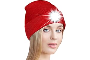 Danolt Gifts for Women Men Beanie Hat with Light Built in Stocking Fillers Women Men Hat with Torch Funny Personalised Birthday Gifts for Her Girlfriend Him Mum Dad Boyfriend
