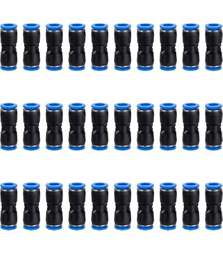 Lot De 20 Raccords Pneumatiques Rapides 6 Mm - Formes Droite, Coudée, En Y Et En T - Pour Circuits Air Comprimé - 3