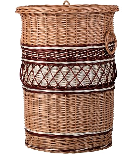 Aubry Gaspard - Sacchetto Portapane In Tessuto Beige Con Ricamo Galline, Cotone E Lino, 28x68 Cm - 4