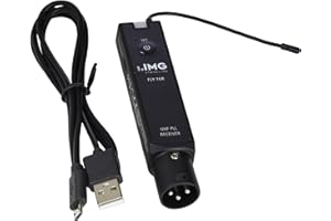 IMG Stageline FLY-16R 16-Channel PA Audio Wireless Receiver for Analogue Wireless Transmission of Line Audio Signals in PA Systems, Wireless Receiver with UHF-PLL Technology, Black