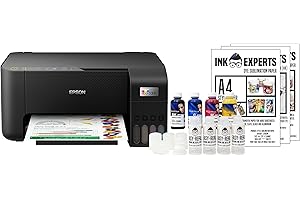 Ink Experts Dye Sublimation A4 Printer Bundle - Windows Compatible with Epson ET2862 inc. Printer and Inktec Sublinova Inks