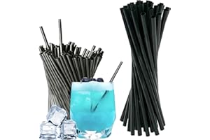 JOKBEN Strohhalme Plastik, 500 Stück Cocktail Strohhalme ​Plastik Wiederverwendbare, 21cm（Kaliber 4.5mm) Trinkhalme Plastik Re-usable,Strohstreifen FüR Saft, Milch, Cocktail