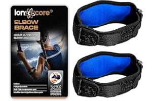 ionocore Coudiere Tendinite x2 - Soulage La Douleur Du Tennis Elbow - Coudiere Epicondylite Homme et Femme - Soutien Et Confort Tendinite Coude - Attelle Coude - Bracelet Epicondylite Bande
