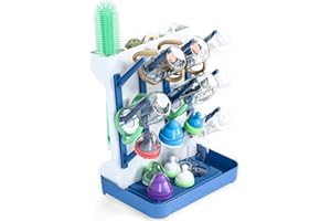 TFLPUO Seche Egouttoir Biberon Bebe égouttoir Biberons Porte Biberon Accessoires Vertical Peu Encombrant pour Ranger et Nettoyage sans Bpa (Bleu)