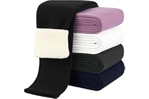 JOCMIC Girls Fleece Lined Thermal Leggings Winter Thick Warm Pants 3-9 Years 1 Pack