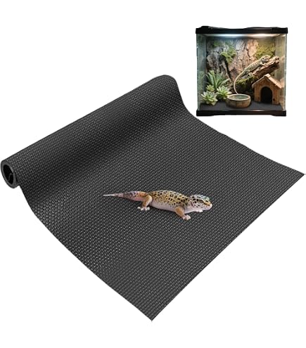 Tappetino Per Rettili, Rivestimento Per Terrario Per Rettili Per Gechi Leopardo Lucertole Serpenti Tartarughe Pavimenti Per Rettili 18x36 Pollici Nero 87525996 - 4
