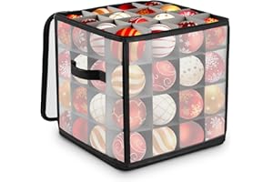 Ruibinlee Weihnachtskugelboxen für 64 Christbaumkugeln, Box für Weihnachtskugeln, Tannenbaum, Baumschmuck, Weihnachtsschmuck, Weihnachtsdeko Aufbewahrungsbox mit 4 Lagen