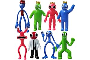 Puruuige Tęcza przyjaciele figurka 8 szt., popularne postacie z gry statua przedmioty kolekcjonerskie model figurka ozdoby 9-11 cm dla fanów gier