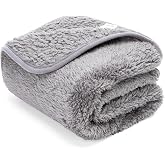 Nobleza Dog Blanket Soft Fleece Blanket Washable Blanket for Pet Dogs Cats and Puppies Soft Warm Mat Beige 160 x 120 cm