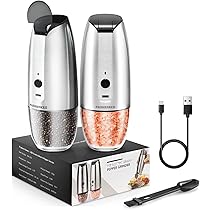 Macina Sale E Pepe Elettrico KZGRIT - Set Da 2 Con Regolazione Grana E Luci LED, Alimentato A Batterie - Foto 9