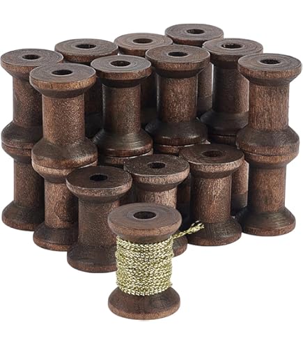 Lot De 25 Bobines Vides En Bois Vintage 1,6 Pouces - Pour Fil, Ruban, Cordon, Bijoux, Organisation Créative
