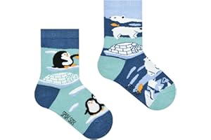 Spox Sox Casual Unisex pour enfants - des chaussettes colorées coton pour les individualistes - multicolores, drôles, fantaisie, originales chaussettes - amusantes cadeau