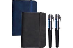 ZEPIQOR 2 Pack Mini Cuaderno Pequeño A7,Mini Cuadernos de Bolsillo,Pequeño Bloc de Notas de Cuero,Libreta pequeña Mini Libreta,List Libreta Pequeña de Bolsillo,Bloc de Notas de Bolsillo