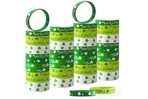Leesgel San Patrizio Gadget, 52Pezzi Braccialetti Gomma Motivo Trifoglio, Gadget San Patrizio Day Accessori Party Festa Gadget Regalo Bambini