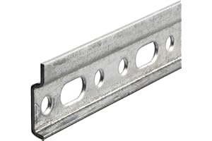 Gedotec szyna ścienna, do szafki wiszącej, szyna do zawieszenia – do szafki górnej, szyna montażowa o długości 2000 mm, stal ocynkowana, udźwig 240 kg, 1 sztuka, szyna bez śrub