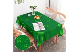 ‎G-DAKE G-dake Tischdecke Abwaschbar Rechteckig Tischdecke Garten Grün Blumen Polyester Wetterfest Gartentischdecke für Küche Garten Couchtisch Party Dekoration Innen und Draußen 110x140 cm
