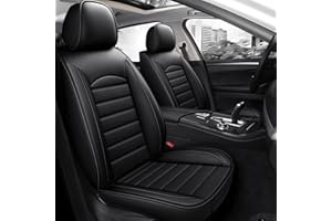 Chifeng Fundas para Asientos de Coche 2 Piezas Set Compatible con Mercedes-Benz Clase C W202 W203 W204 W205 Clase E W210 W211 W212 W213 w124, Fundas de Asiento de Coche de PU de Cuero Impermeable