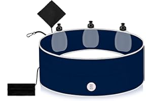 FitFeelsFun® Marsupio Sportivo con 3 borracce - con Tasca Impermeabile e Tasca per i Soldi - Fascia Porta Cellulare Running - Cintura idratazione - Jogging Fitness Corsa