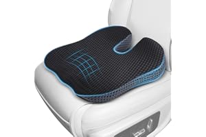 STRIXORN Cuscino a cuneo in memory foam per auto - Cuscino ergonomico per sedile auto, rialzo per sedile conducente, cuscino per sedile anteriore, cuscino per sedile auto, cuscino per sedile conducente
