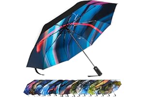 ZUOYOUZ Parapluie Pliant, Petit Parapluie de Poche Solide Portable, Parapluie Anti Tempete à Ouverture et Fermeture Automatiques, Parapluie Resistant au Vent, Parapluie Inversé pour Hommes et Femmes
