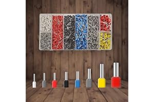 CABLE TECHNOLOGIES Connettori Elettrici 1200 pezzi, Puntalini a Crimpare, Capicorda dimensioni 0,25-10mm