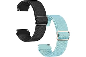 Polyjoy 2 Stück Kinder Nylon Armbänder kompatibel mit Anio 5/Anio 5s Armband, Weiches, dehnbares Mädchen Jungen Ersatzbänder für Anio 5-Rosa+Wasserblau