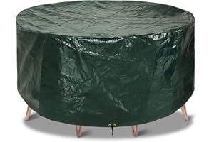 RICHIE Garden Furniture Covers - Waterproof Outdoor Table & Chair Covers, 190x80cm for Round Garden Furniture