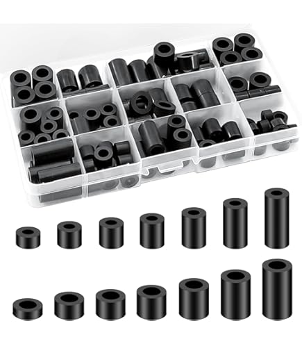 PATIKIL M6 Nylon Spacer Washers - 48 Pack 6.2mm ID X 11mm OD X 4mm L For 3D Printer & Mounting