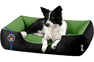 BedDog® Lupi Letto per Cane/Gatto Cuccia S Fino a XXXL, 24 Colori a Scelta, Cuscino per Cane, Divano per Cane, Cestino per Cane, Nero/Verde XL