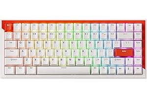 DrunkDeer Klawiatura G75 Rapid Trigger, Esports Gaming, przełącznik magnetyczny, tryb wyzwalania, podwójny wyzwalacz, regulowane uruchamianie, 75% design, ANSI, biała