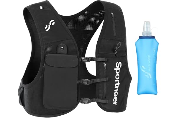 Sportneer Ultralätt 5 l vätskeryggsäck, fukttransporterande väst, justerbara bröstremmar, vätskeryggsäck, cykelryggsäck för l