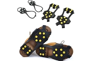 ‎AUSYIWI AUSYIWI Mountaineering Spikes, 10 Zähne rutschfeste Spikes + 5 Zähne rutschfeste Spikes, Spikes für Bergschuhe, zum Wandern, Klettern und Spazieren.