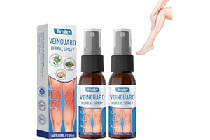 JILEON Timilk VeinGuard Herbal Spray - Improves Blood Circulation, Professional Varicose Veins Treatment for Legs Spray, Timilk Vein Guard Herbal Spray Suitable for All Skin Types - 30ml (2 Pcs)