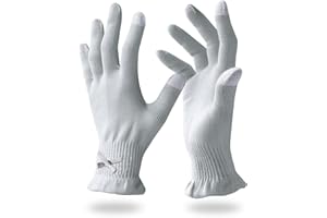 Migliore Wear 2 Pairs Cotton Gloves for Eczema with Touchscreen Fingers, Moisturising Gloves for Dry Hands, SPA, Hand Care, Eczema Gloves for Adults(Taro Purple-S/M)